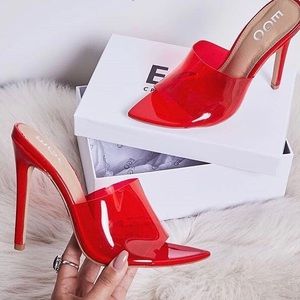 RED HOT SEXY SLIDE IN HEELS